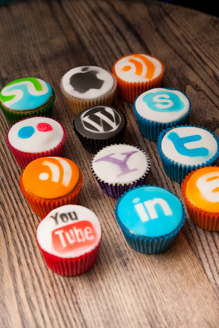 Social Media icons - cupcakes